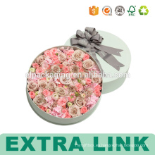 Papel de embalaje de impresión personalizada Caja de flor redonda